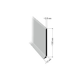 Nora Sockelleiste farbgleich S 1024 U mit Dichtungslippe / Höhe 100 mm